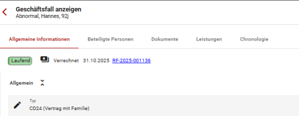 Beispiel: Laufender Geschäftsfall mit hinterlegten Belegen Beispiel: Laufender Geschäftsfall mit hinterlegten Belegen